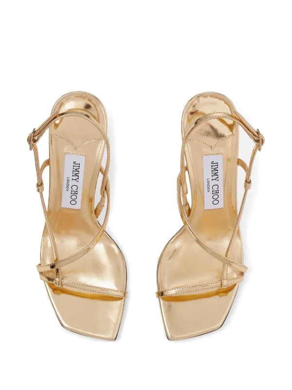 80%OFF‼️8/24まで!新品JIMMY CHOO 38.5ALINAゴールド Jimmy Choo Etana 80mm Sandals | Gold | FARFETCH