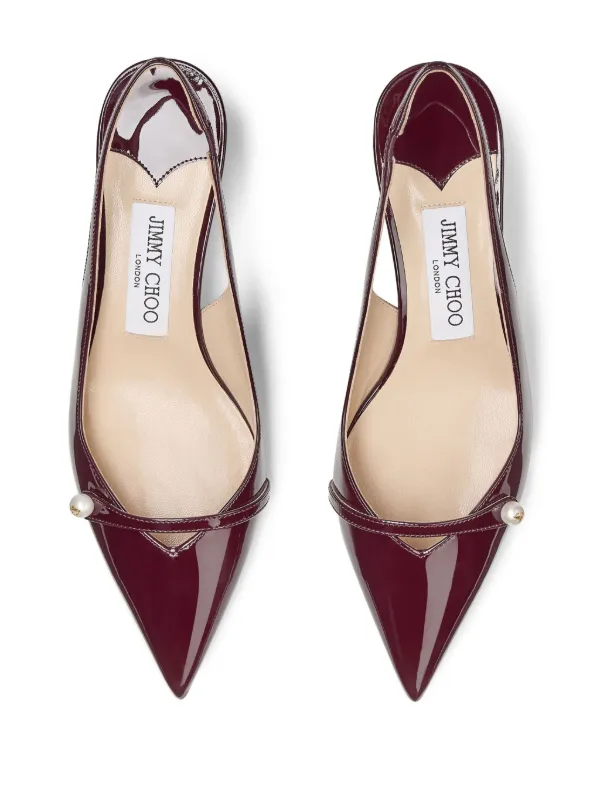 送料込/関税込■Jimmy Choo■Amita 45 スリングバック パンプス Jimmy Choo Amita 45mm スリングバック パンプス | レッド