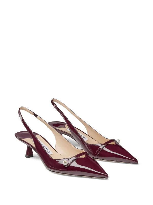 Jimmy Choo 45mm Amita Slingback Pumps | Red | FARFETCH
