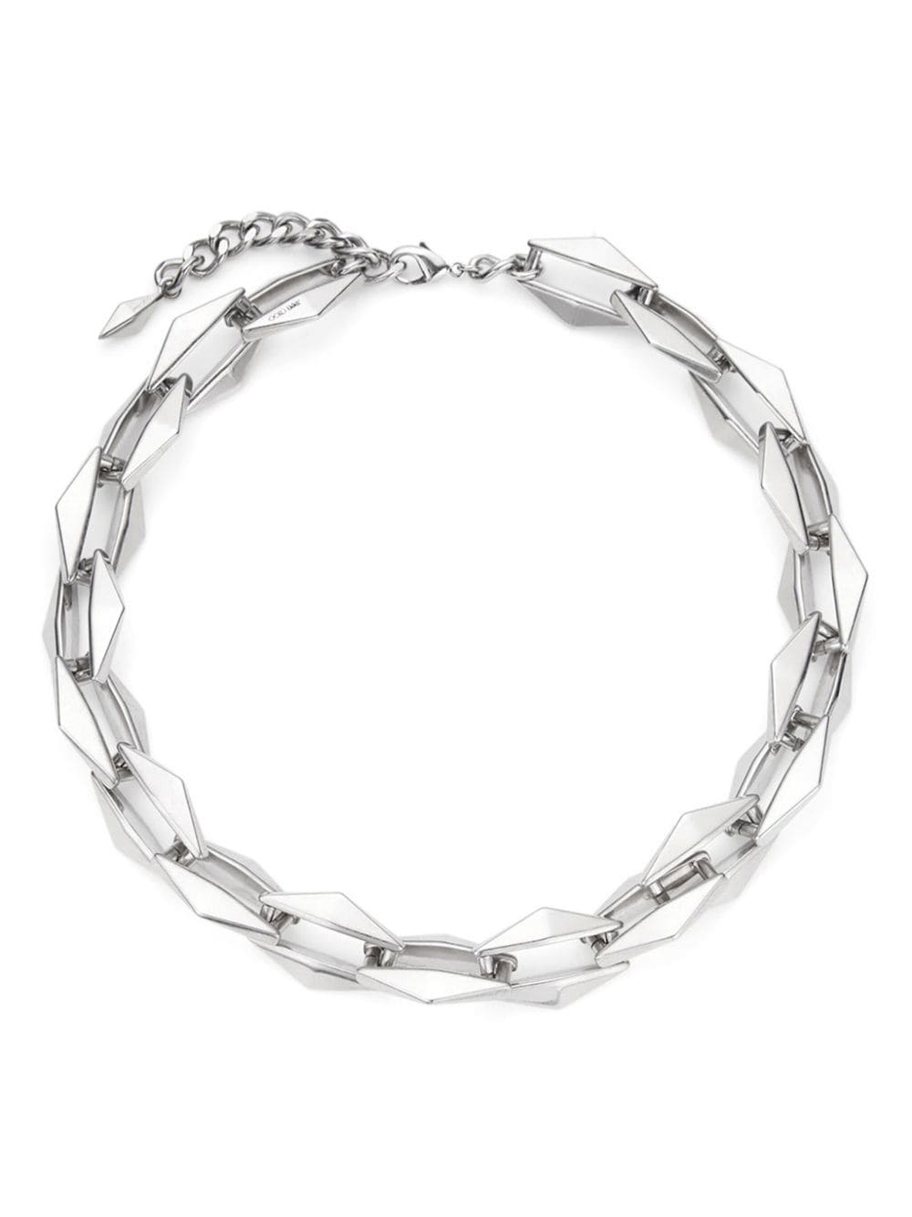Jimmy Choo Cable-chain Link Necklace In Silver
