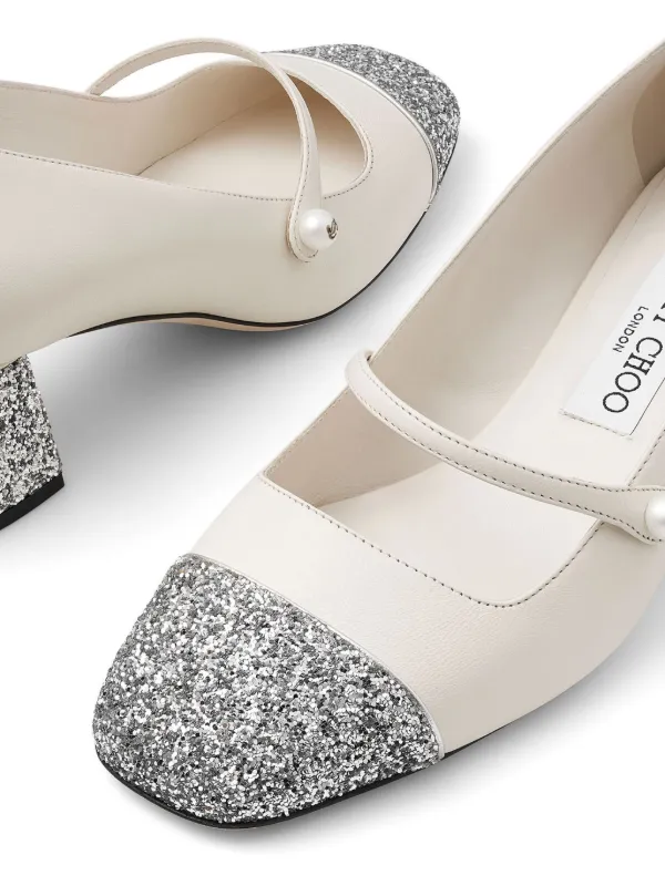 Jimmy Choo Sapato Elisa Com Salto 45mm | Branco | FARFETCH BR