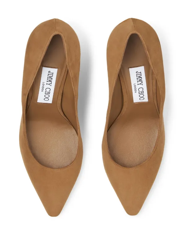 Jimmy Choo Romy 85mm スエードパンプス | ブラウン | FARFETCH JP