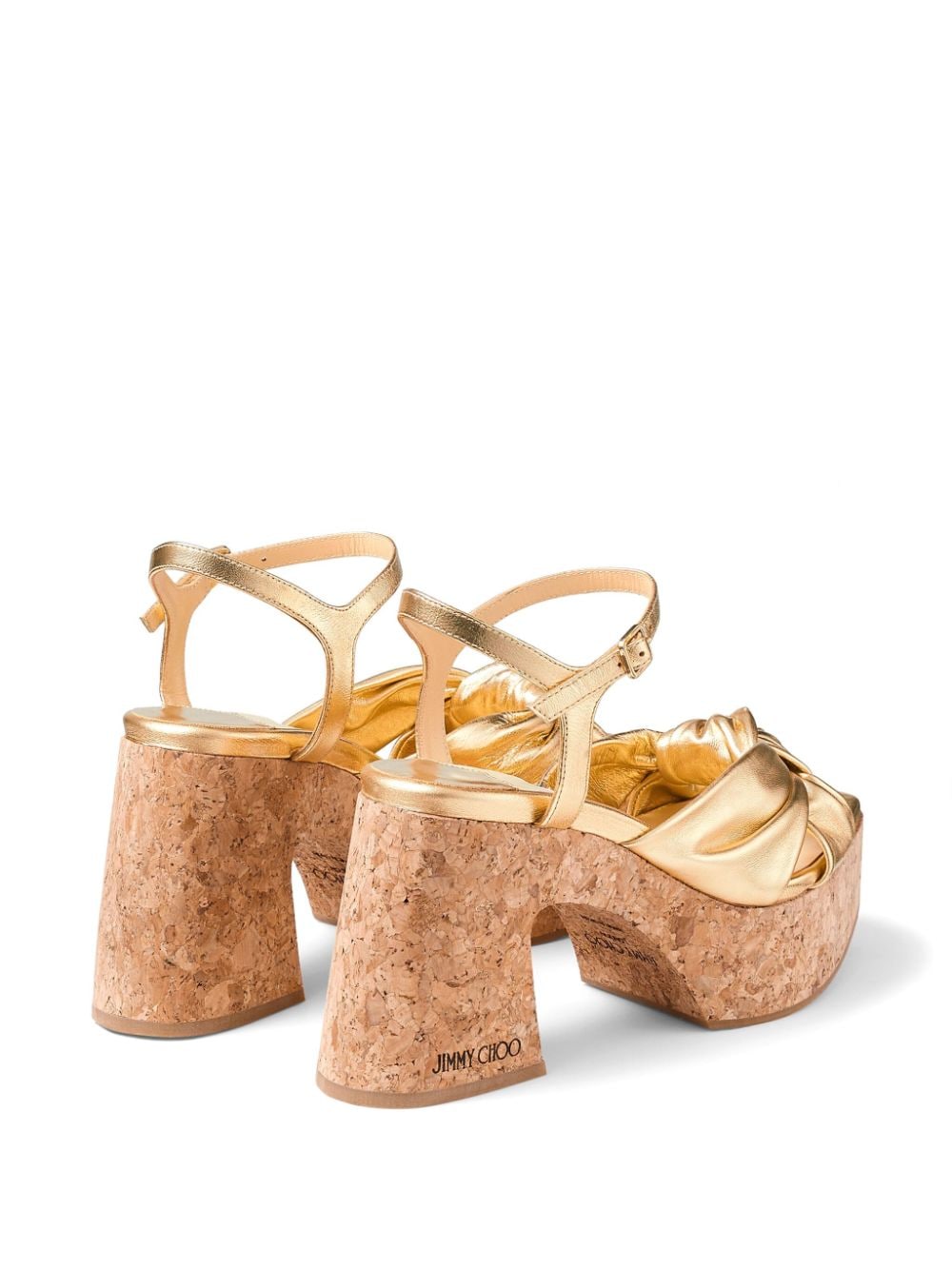 Shop Jimmy Choo Heloise 95mm Sandals In Gold