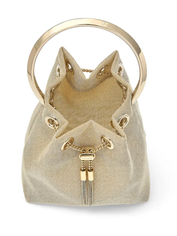 【関税&送料込】Jimmy Choo Secchiello Bon Bon In Pelle Secchiello Bon Bon con cristalli in Oro - Jimmy Choo | Mytheresa