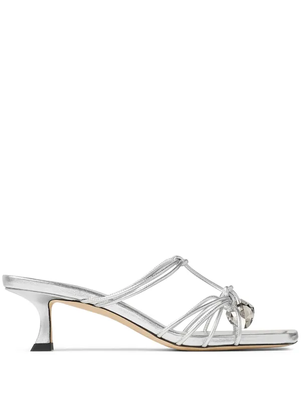 セール★Jimmy Choo★JEMMA Jimmy Choo Jemma 50mm Leather Mules | Purple | FARFETCH