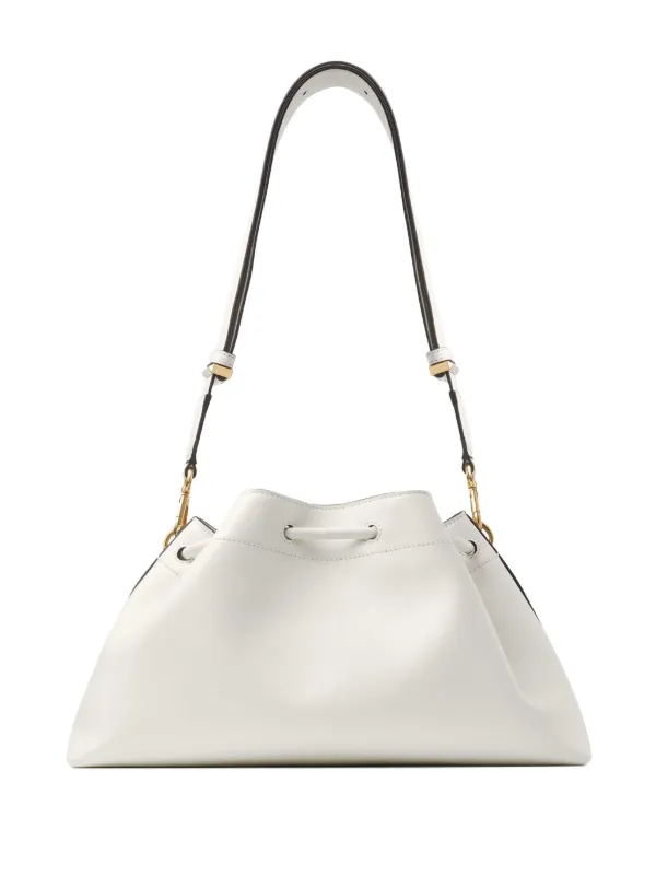 【Jimmy Choo】Bon Bon レザーバケットバッグ、ホワイト Jimmy Choo Bon Bon バケットバッグ | ホワイト | FARFETCH JP