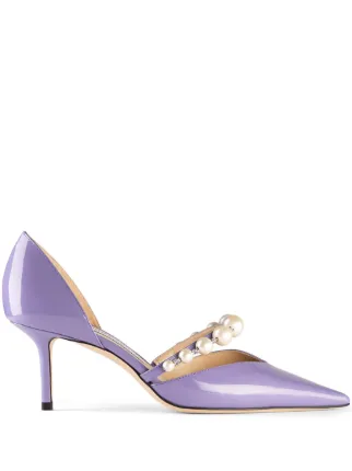 JIMMY CHOO パンプス ヒール ポインテッドトゥ パープル