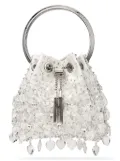 Jimmy Choo Bon Bon crystal-embellished bucket bag - White