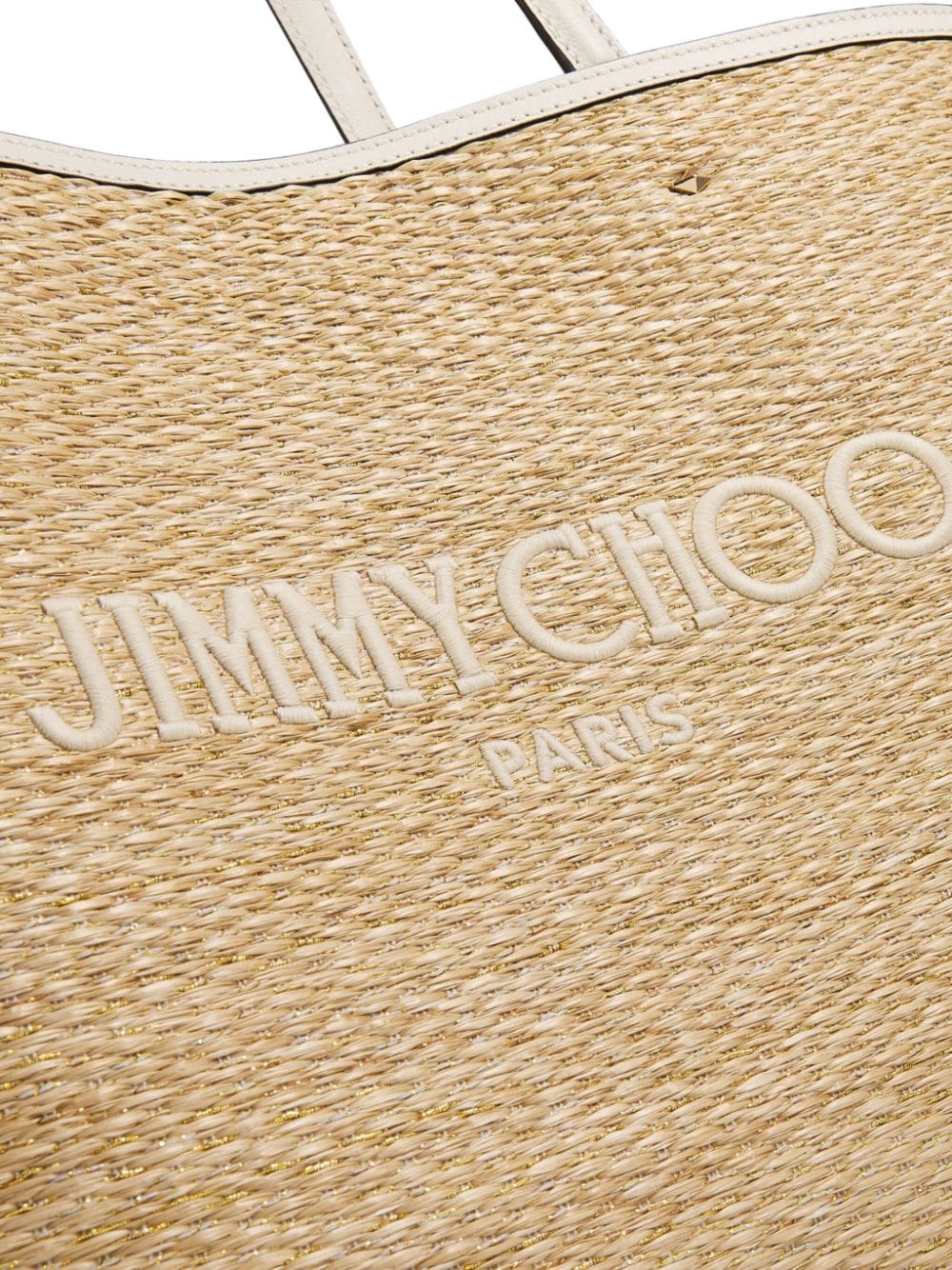 Shop Jimmy Choo Marli Raffia Tote Bag In Neutrals