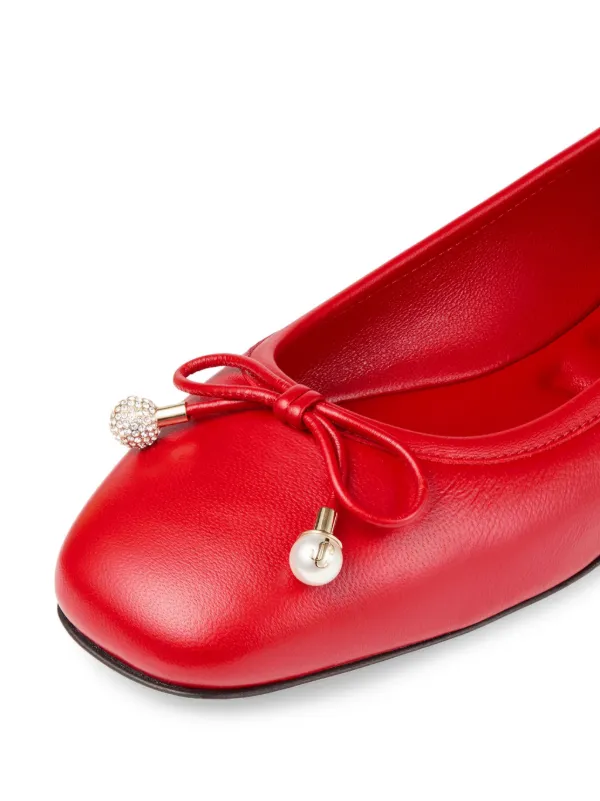 Jimmy Choo レッド フラットシューズ　40 Jimmy Choo レッド フラットシューズ40
