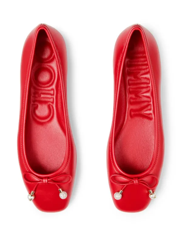 Jimmy Choo レッド フラットシューズ　40 Jimmy Choo レッド フラットシューズ 40