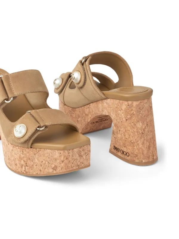 ☆大人気☆ JIMMY CHOO Fayence 95mm leather sandals Jimmy Choo Fayence Sandal Latte Leather