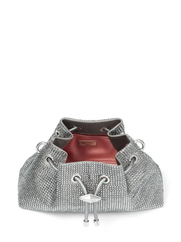 【NEW】Jimmy Choo/ Cinch Small クリスタル ショルダーバッグ Jimmy Choo Small Cinch Shoulder Bag | Silver | FARFETCH LB