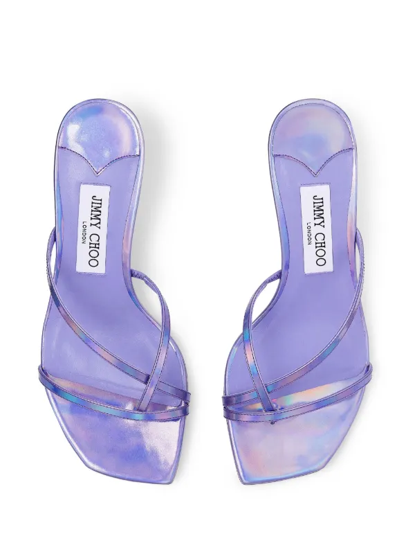 セール★Jimmy Choo★ETANA MULE Etana Mule 50|Gold Metallic Leather Sandals| JIMMY CHOO