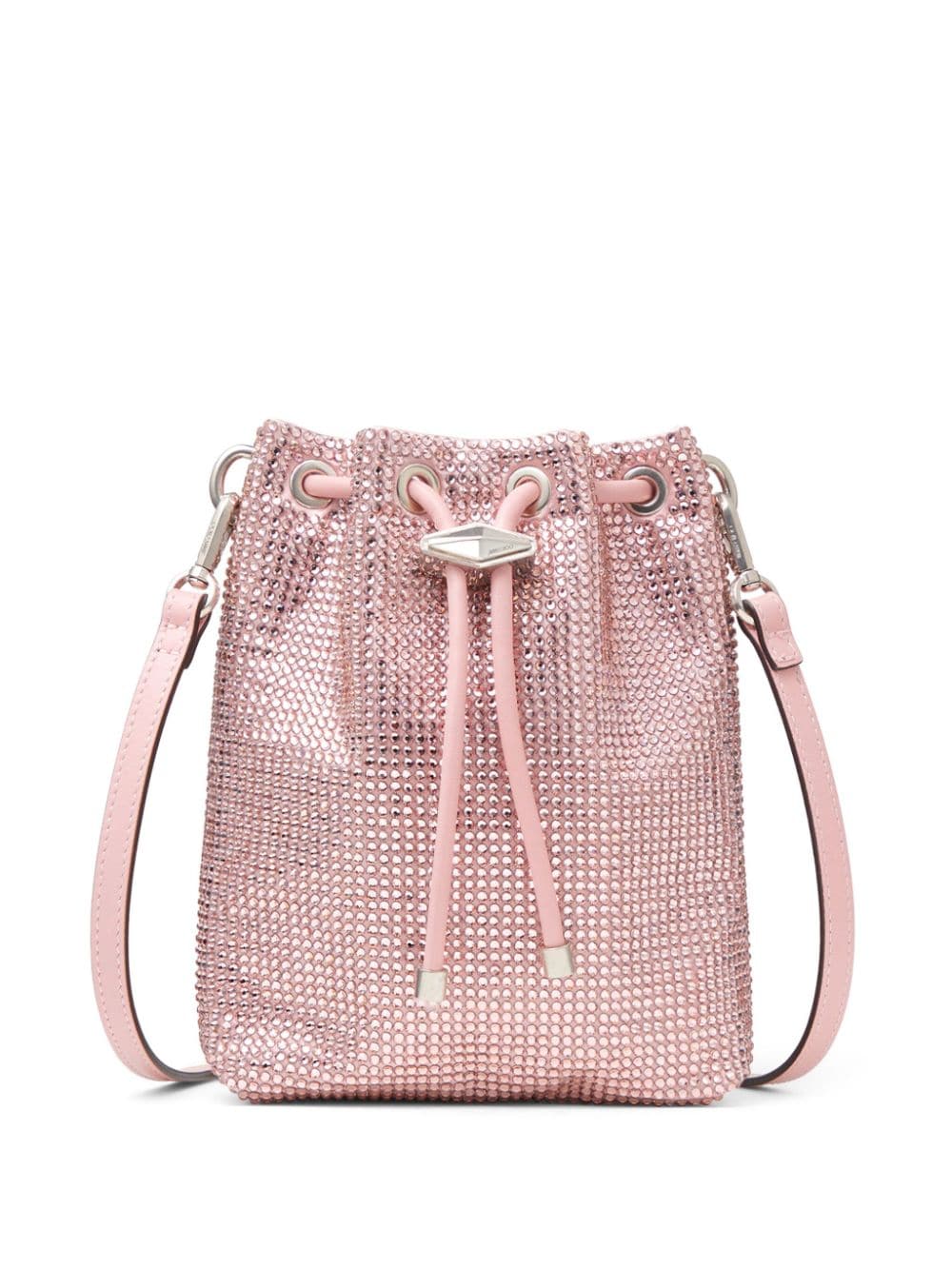 Jimmy Choo Mini Bon Bon Bucket Bag In Pink