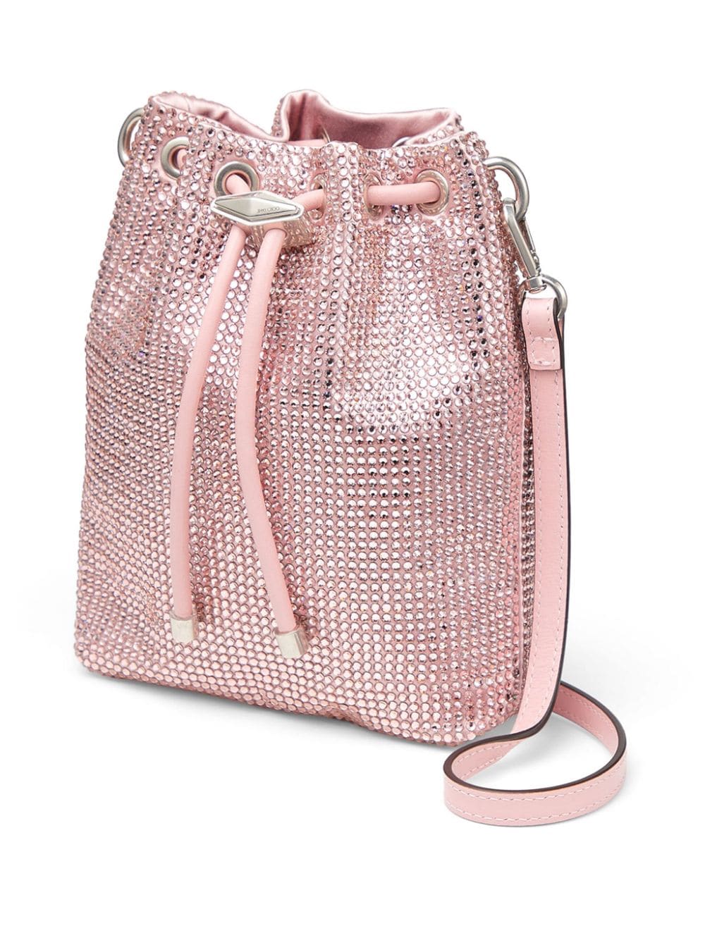 Shop Jimmy Choo Mini Bon Bon Bucket Bag In Pink