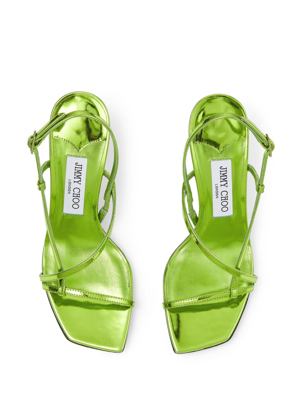 Shop Jimmy Choo Etana 80mm Sandals In Green