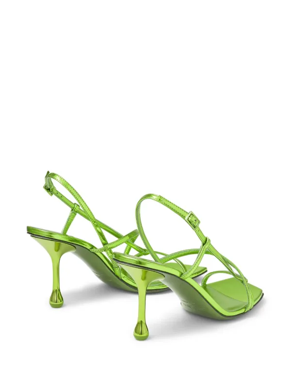 ◆正規品・新品◆Jimmy Choo etana llic Slingback Sandals Jimmy Choo 80mm Etana Sandals | Green | FARFETCH