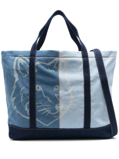 Sac cabas à imprimé Fox Head - Maison Kitsuné - Modalova