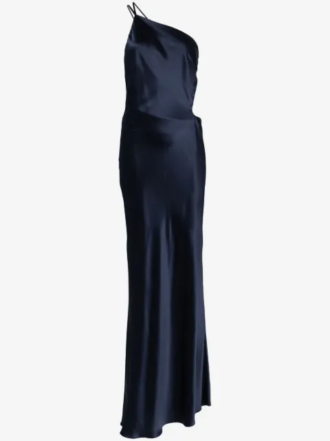 Michelle Mason asymmetrical design silk gown