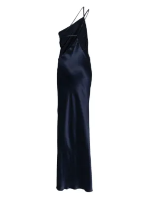 Michelle Mason Asymmetrical Design Silk Gown | Blue | FARFETCH Michelle Mason Asymmetrical Design Silk Gown | Blue | FARFETCH
