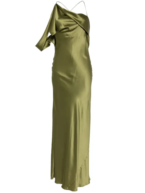 Robe longue à design asymétrique - Michelle Mason - Modalova
