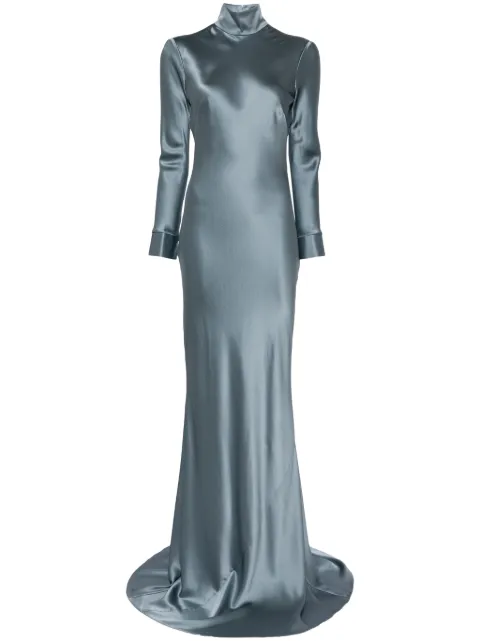 Michelle Mason long sleeve silk gown