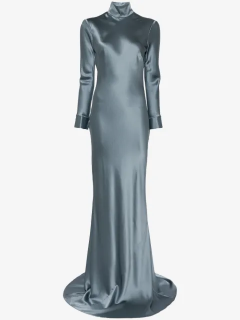 Michelle Mason long sleeve silk gown