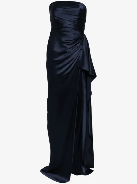 Michelle Mason vestido de fiesta strapless