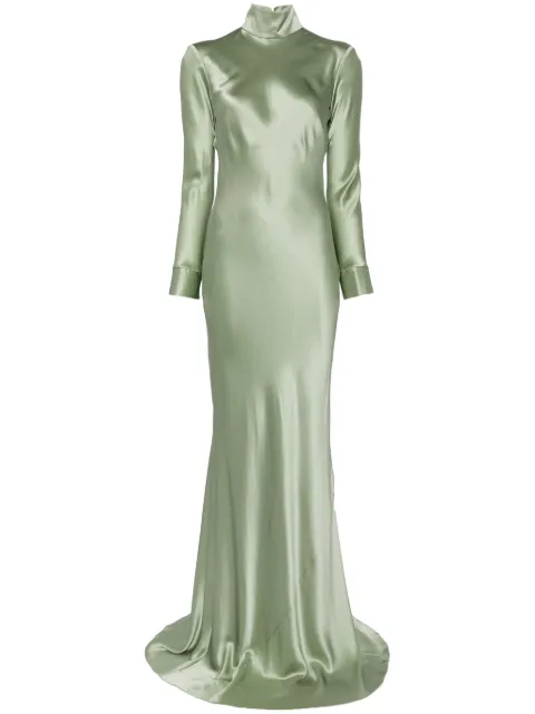 Michelle Mason long sleeve silk gown