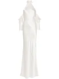 Michelle Mason halterneck silk gown - Neutrals