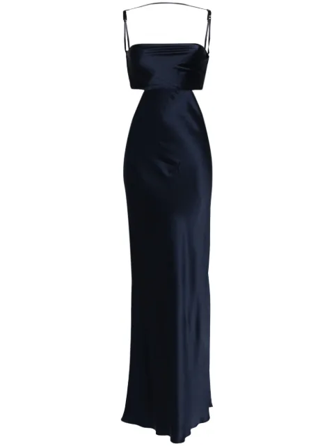 Michelle Mason plunge back silk dress
