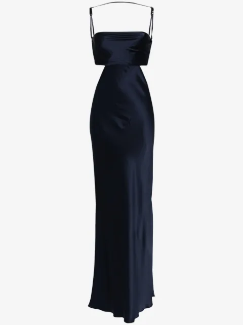 Michelle Mason plunge back silk dress