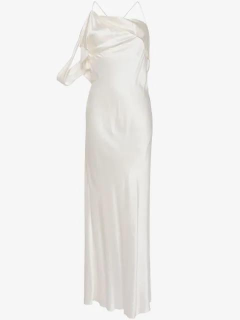 Michelle Mason crisscross-back silk dress