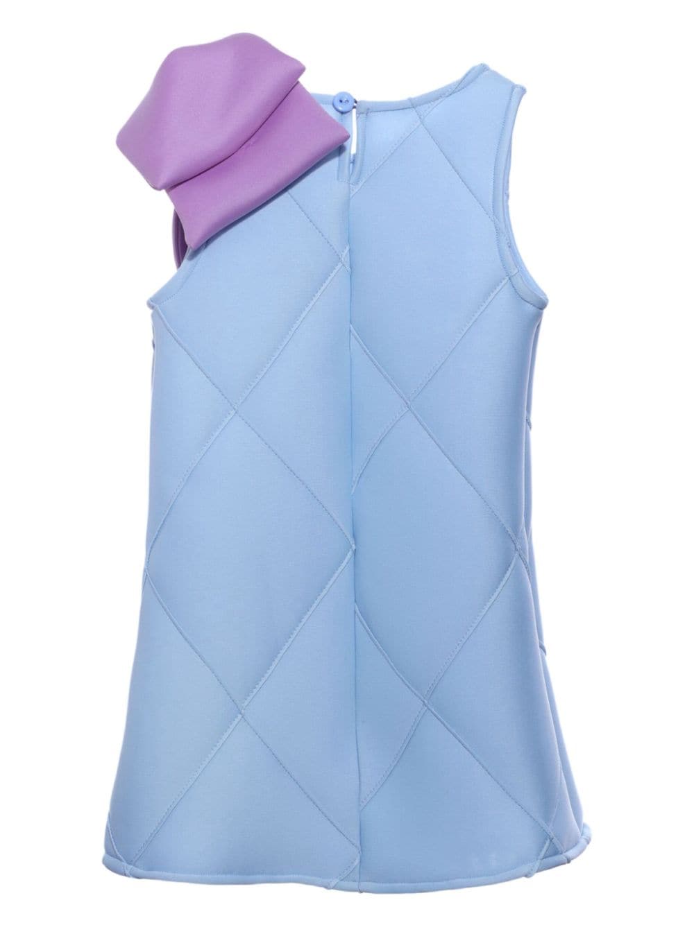 Shop Mimi Tutu Skylar Bow Quilted Dress In Blue