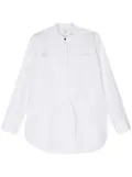 Victoria Beckham band-collar twill shirt - White