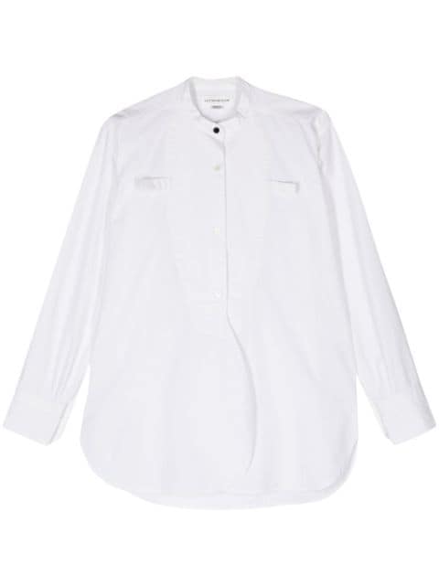 Victoria Beckham band-collar twill shirt