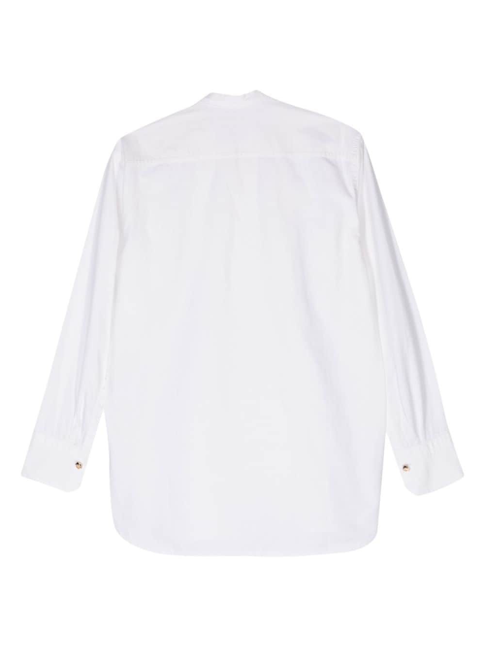 Victoria Beckham Twill blouse met bandkraag Wit