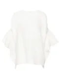 Junya Watanabe flared-cuffs bouclé blouse - White