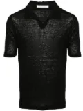 Cruciani linen polo shirt - Black