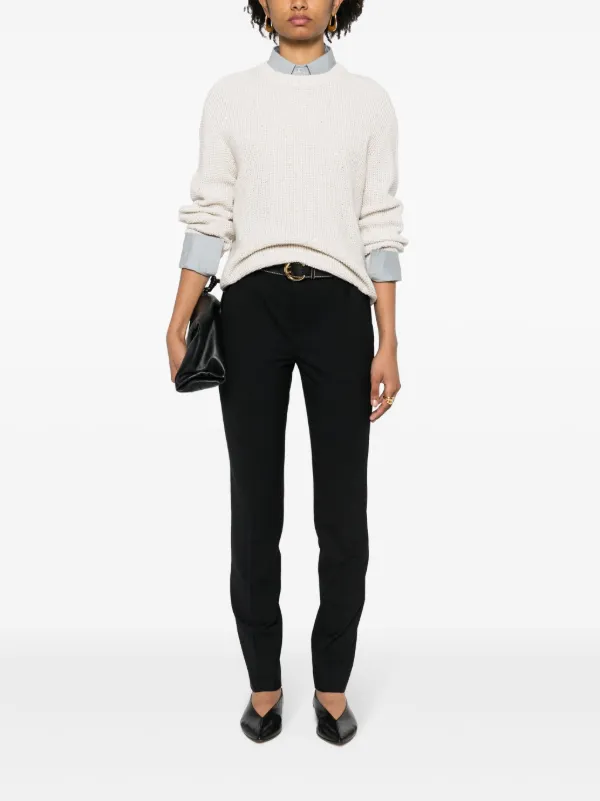 【★カジュアル★】Brunello Cucinelli ☆ シガレットパンツ Brunello Cucinelli シガレットパンツ | ブラック | FARFETCH JP