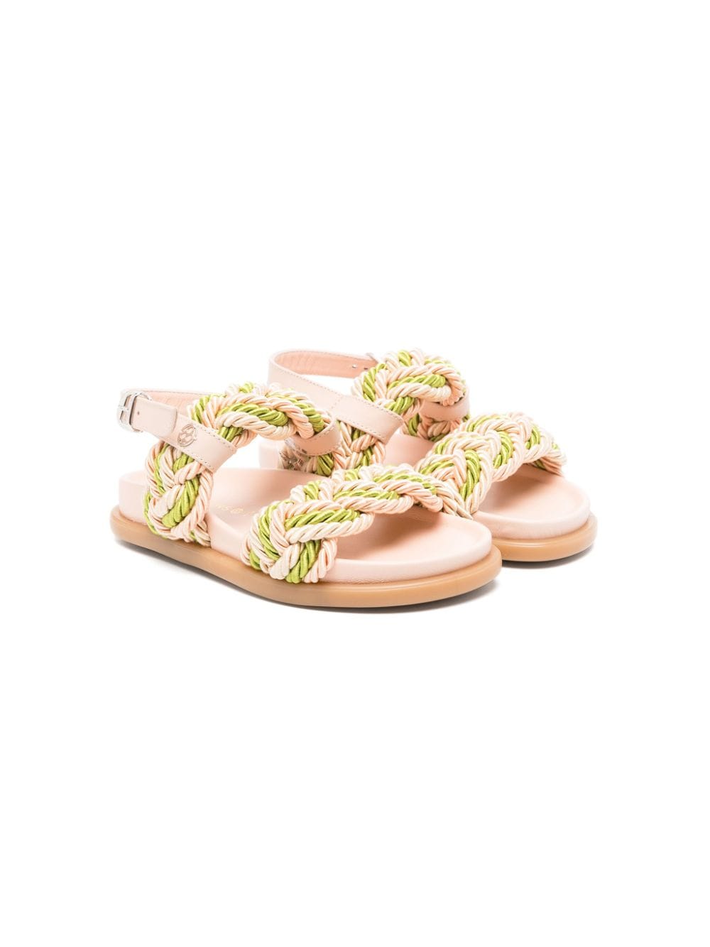 Shop Florens Woven-cords Sandals In Pink