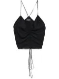 Andrea Ya'aqov drawstring tank top - Black