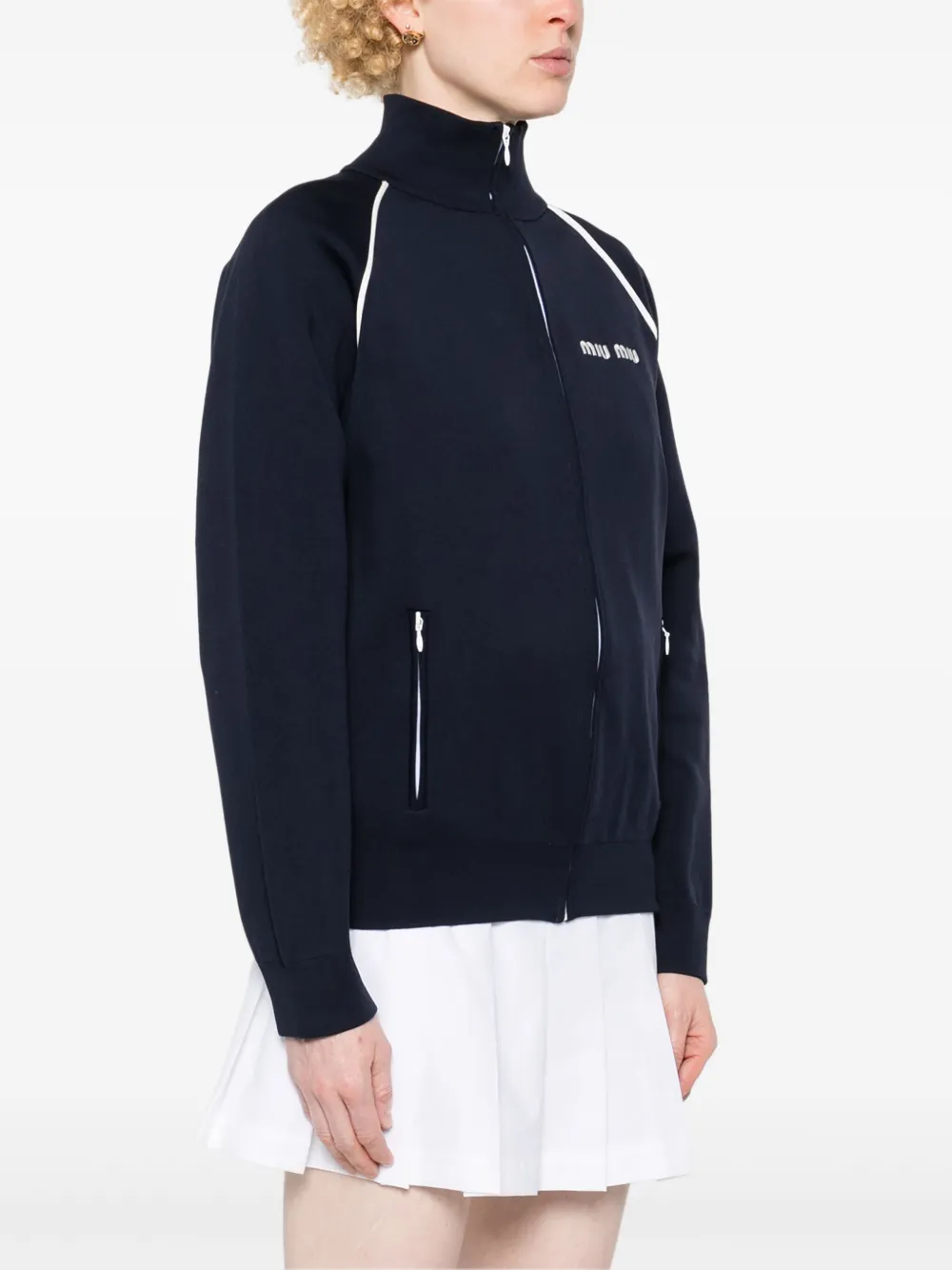 Miu Fleece vest Blauw
