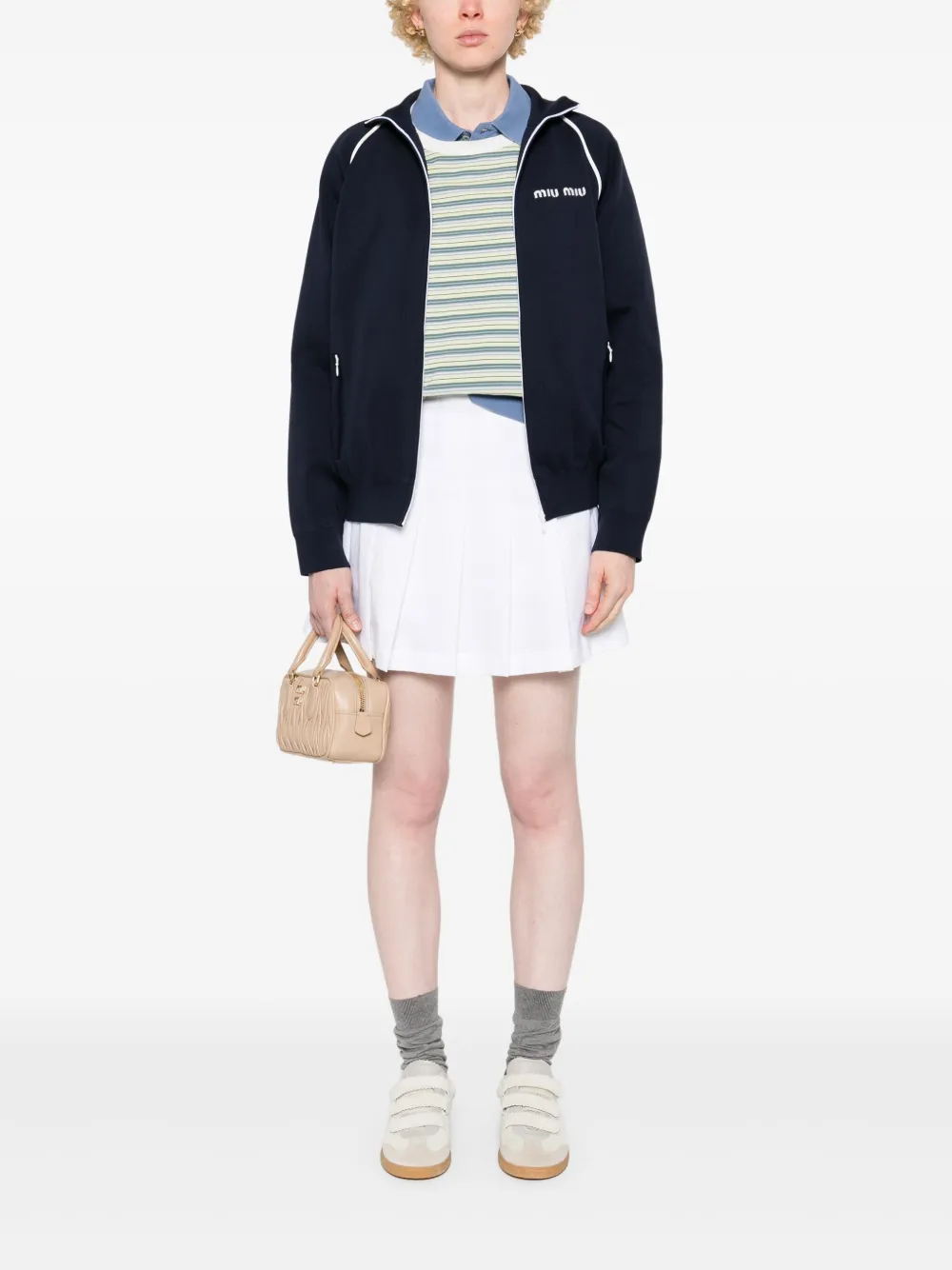 Miu Fleece vest Blauw