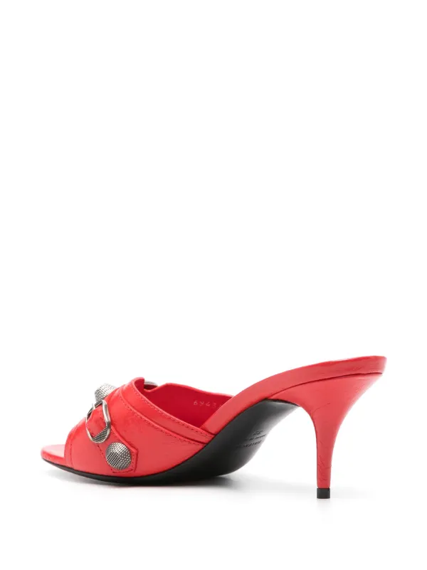 Balenciaga Cagole 80mm ミュール | レッド | FARFETCH JP