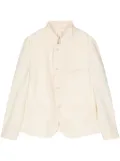 Forme D'expression crinkled-finish button-up shirt jacket - Neutrals