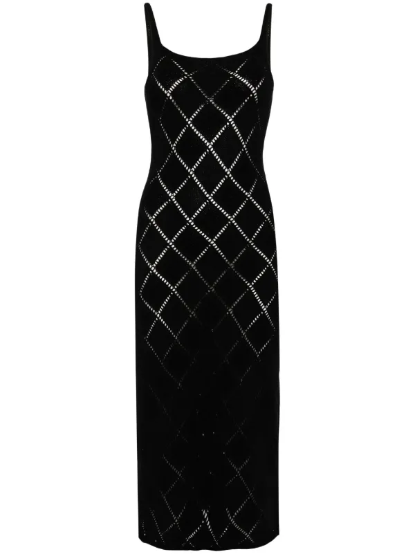 ALOHAS Loud pointelle-knit Dress | Black | FARFETCH UZ