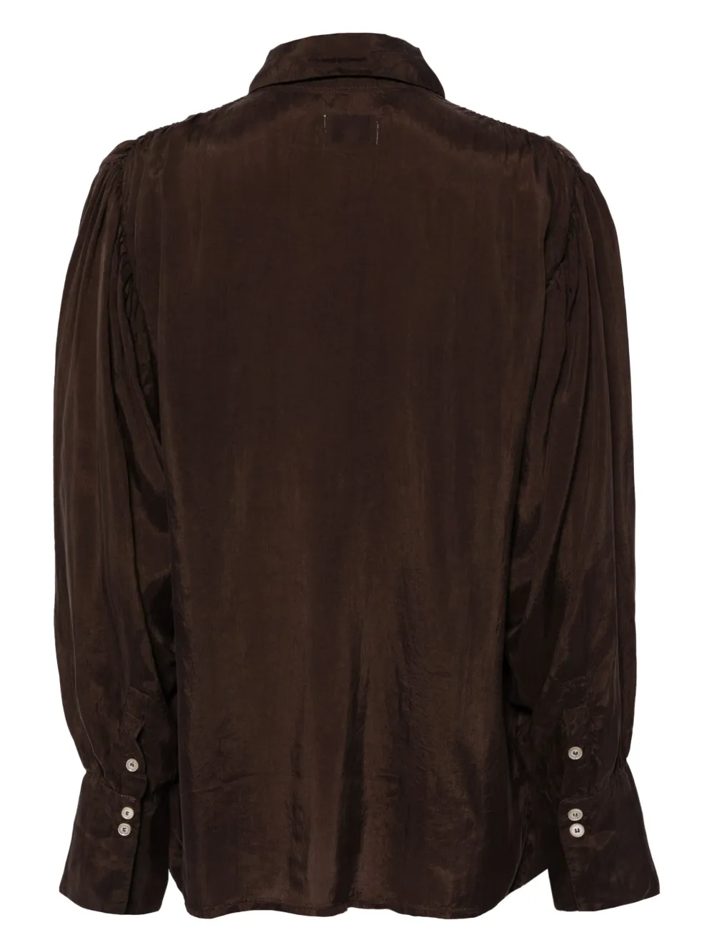 Shop Alohas Heart Long-sleeve Blouse In Brown