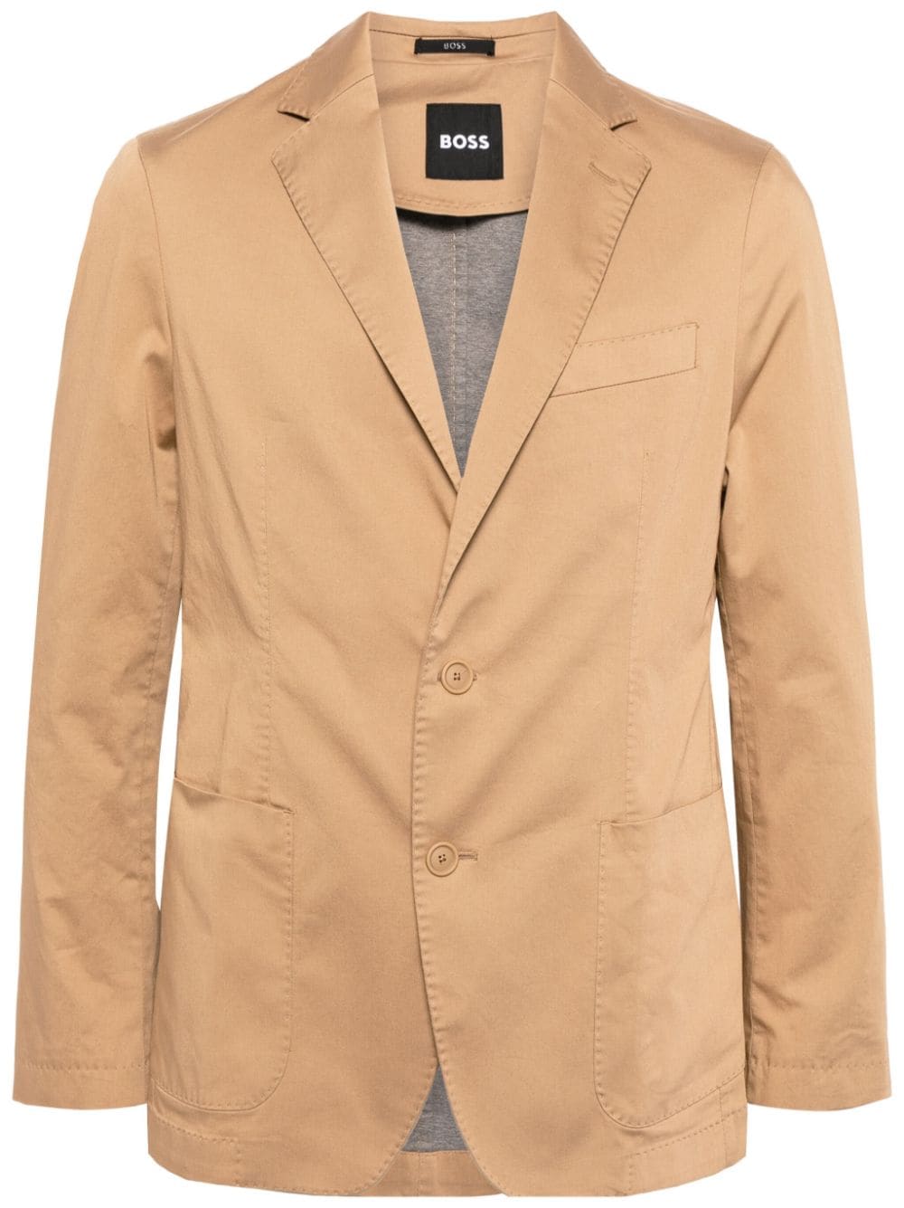 Image 1 of BOSS single-breasted cotton-blend blazer